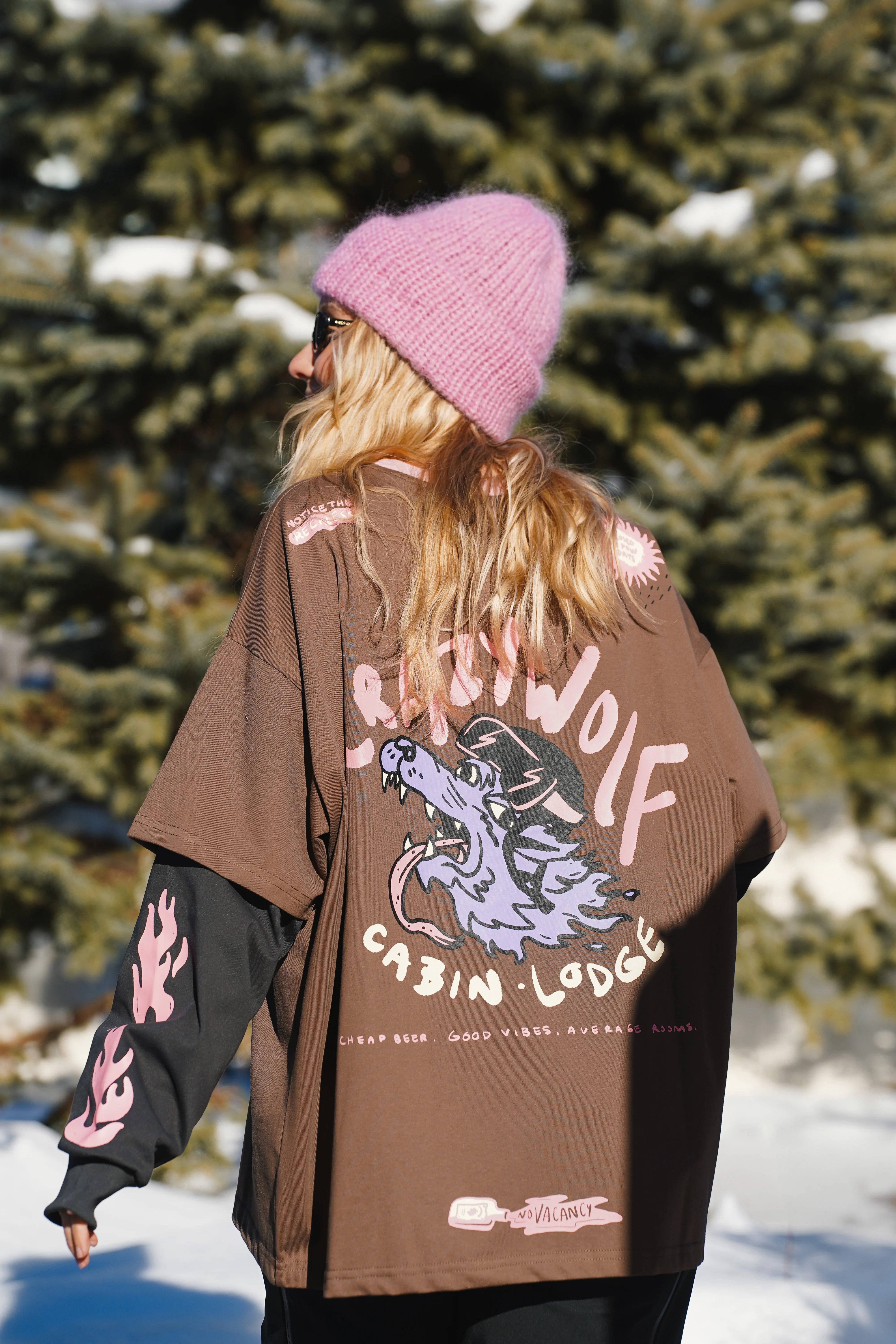 Crazy Wolf Layered Long Sleeve