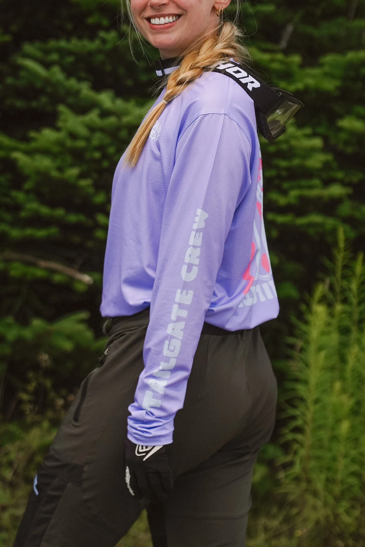 Lilac Mountain Madness MTB Long Sleeve Jersey (B2B) - Image 5