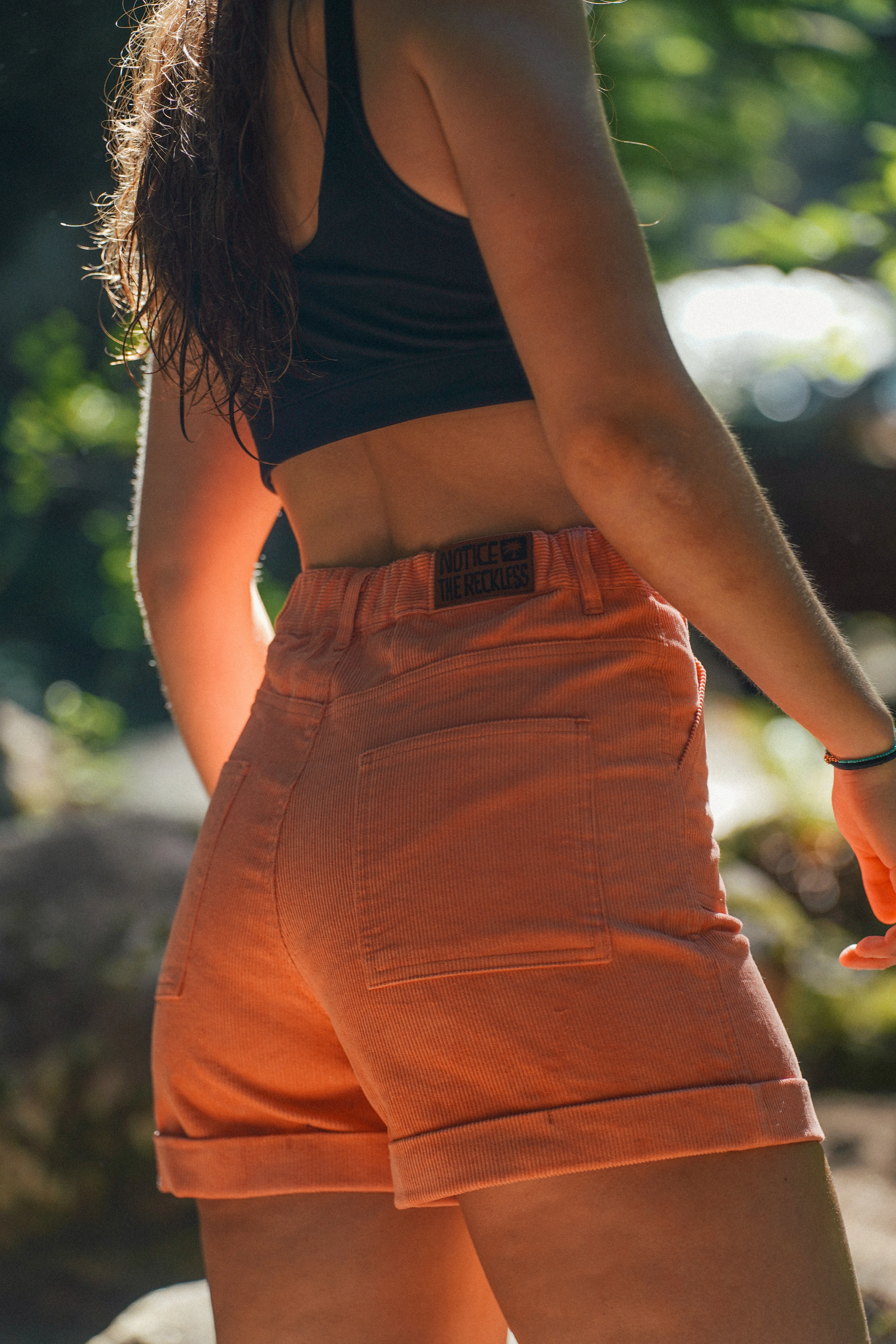 Salmon Corduroy Shorts - Image 2