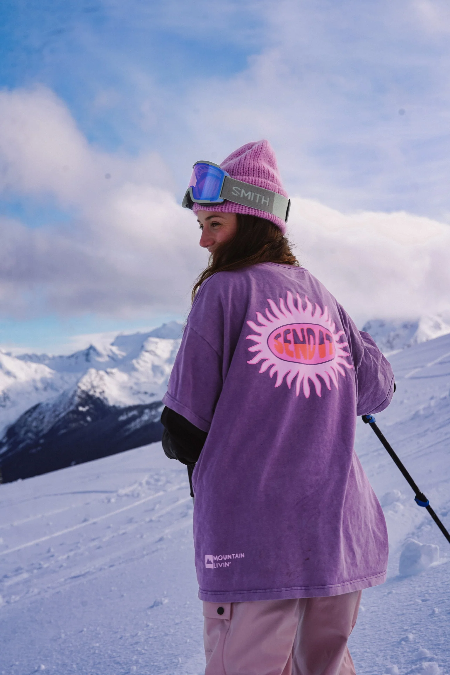 Send it Oversized Tee - Purple - Image 3