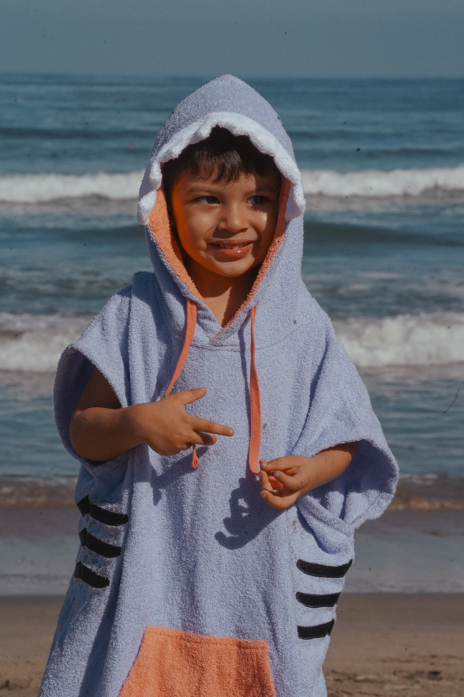 Shark Kids Towel Poncho